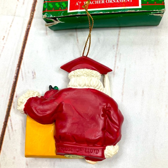 Vintage A+ Teacher Ornament 1995 Christmas Around The World House of Lloyd - Picture 4 of 6